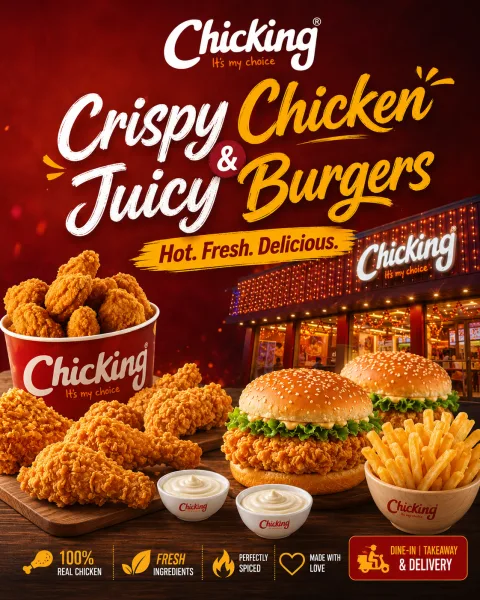 Chicking Irinjalakuda – Crispy Fried & Broasted Chicken, Burgers & Pizza