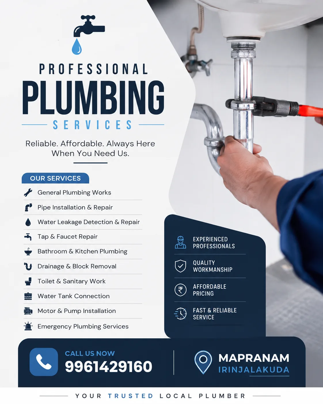 Ravi Plumber in Irinjalakuda | Professional Plumbing Services