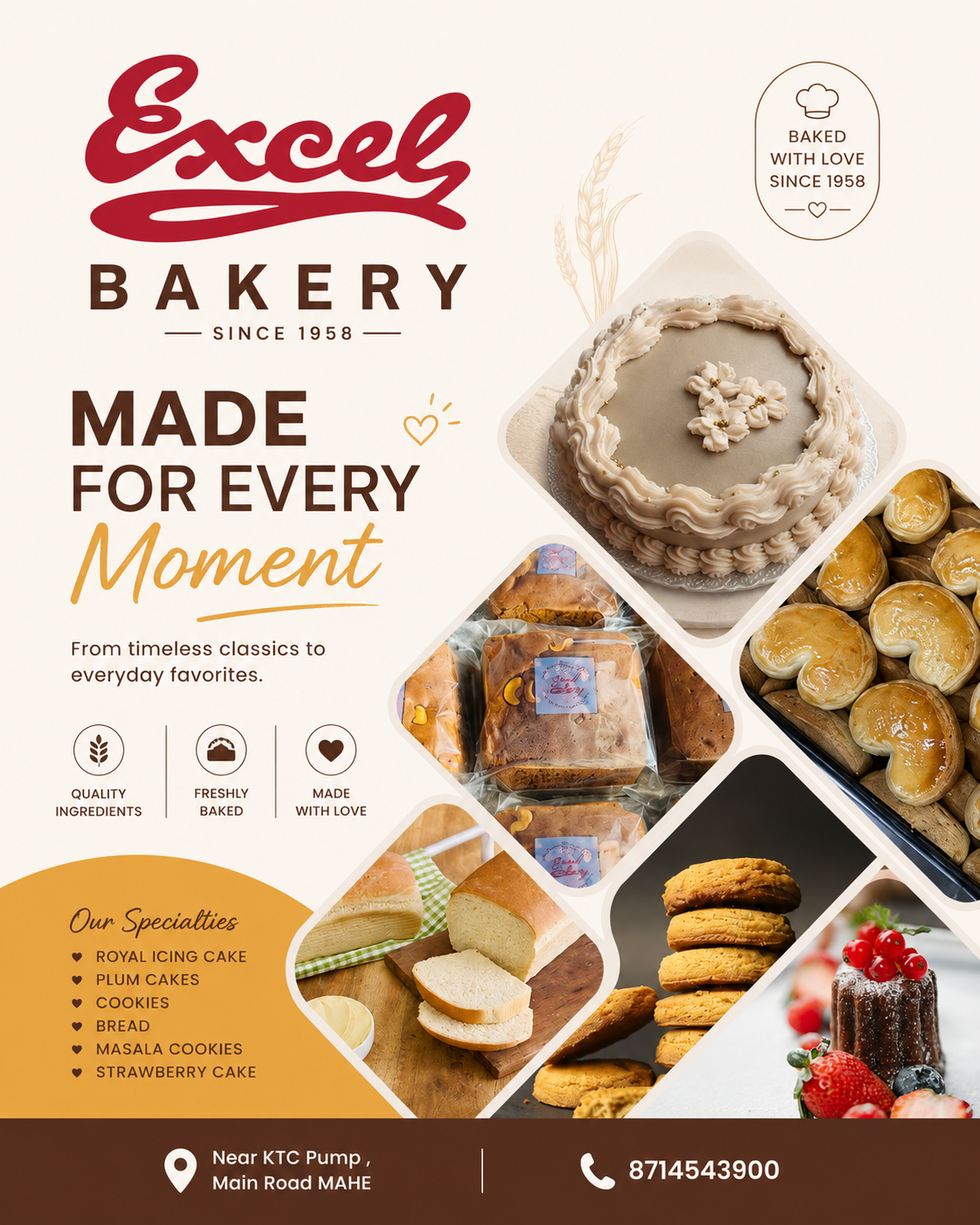 Excel Bakery MAHE in KTC Petrol Pump, SH, Mahe, Mahe Taluk, Puducherry, 673310, India